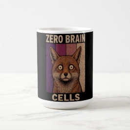 Caneca De Café Zero Células Cerebrais Raposa Meme – Animal Engraç
