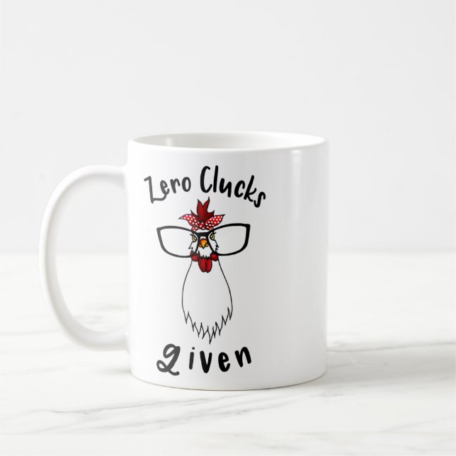 Caneca De Café Zero Cluques Dados Galinheiro Engraçado Fazendeiro (Esquerda)