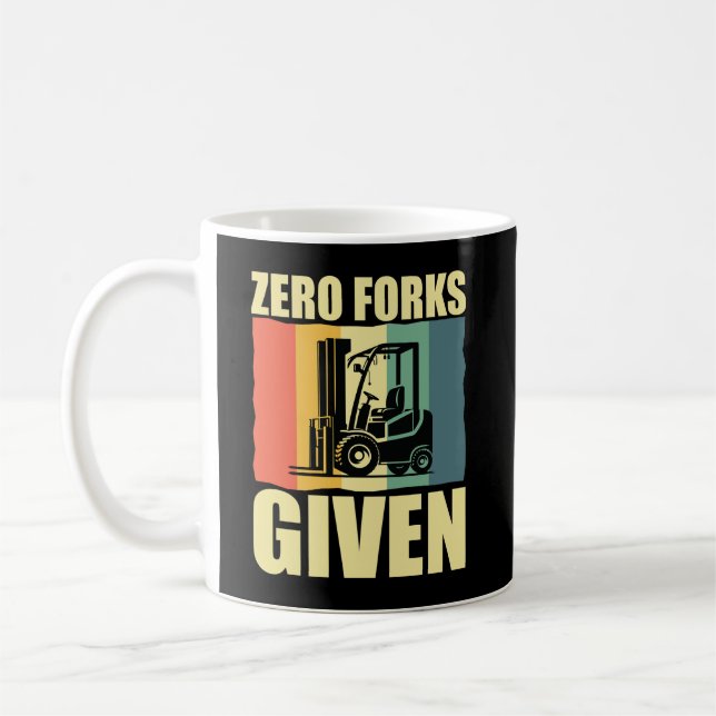 Caneca De Café Zero Forks Fornecidos Engraçado Pun De Driver Fork (Esquerda)