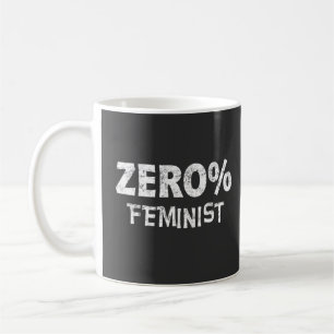 Caneca De Café Zero por cento feminista antisfeminista feminista