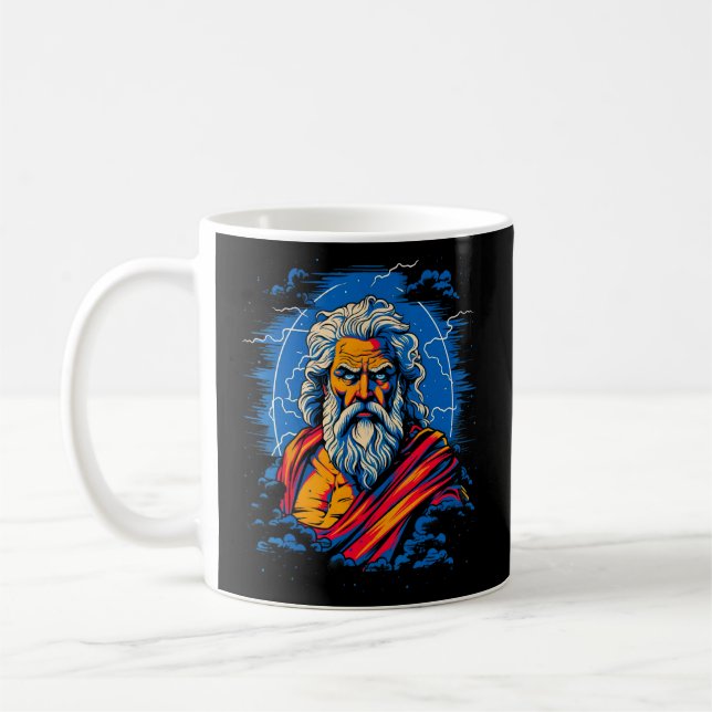 Caneca De Café Zeus Mitologia Grega Deus do Relâmpago (Esquerda)