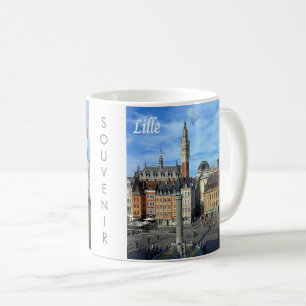 Caneca De Café zFR136 panorama da LILLE, França, Europa,