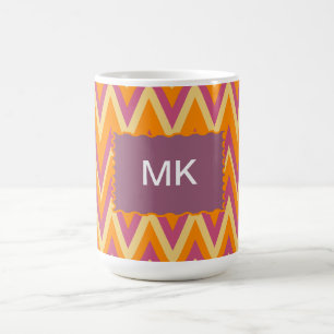 Caneca De Café Ziguezague tribal asteca