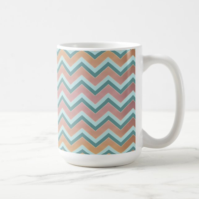 Caneca De Café ZigZag - Cores Aquecidas Moles (Direita)