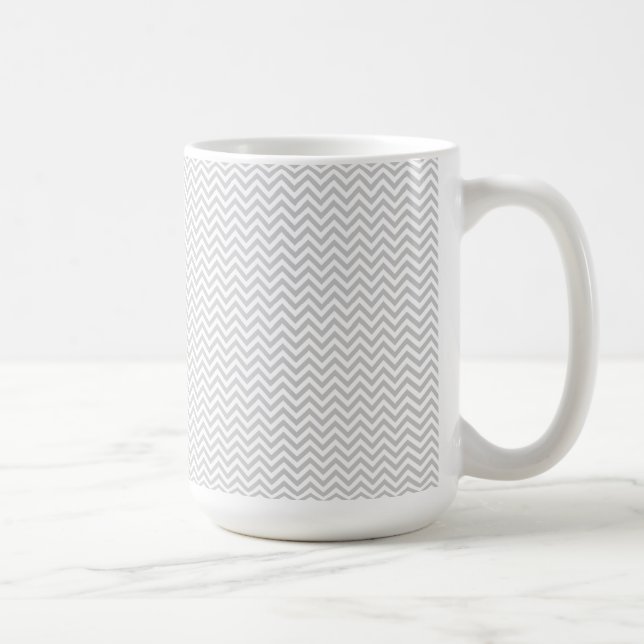 Caneca De Café ZigZag de Cinzas simples (Direita)
