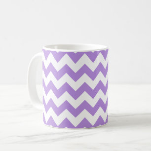 Caneca De Café Zigzag Roxo, Chevron Roxo, Padrão Geométrico