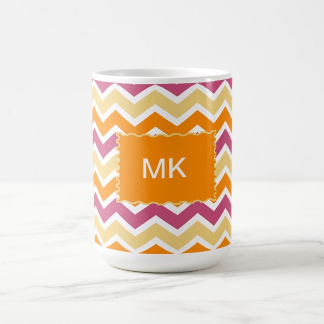 Caneca De Café ZigZag tribal vibrante (Centro)