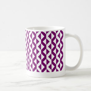 Caneca De Café ZigZags Alternativas - Plum e Branco