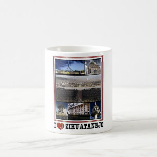 Caneca De Café Zihuatanejo I Love - México - Mosaico -