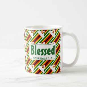 Caneca De Café ZIMBABWE FLAG - Escritura Personalizada BESSED Zim
