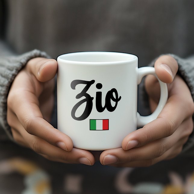 Caneca De Café Zio Italian Flag Mug - Uncle (Zio Mug with Italian Flag - Thoughtful Gift for Italian Uncle)