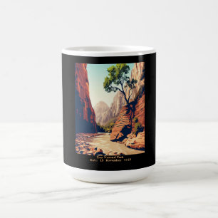 Caneca De Café Zion National Park Utah A aquarela dos estreitos