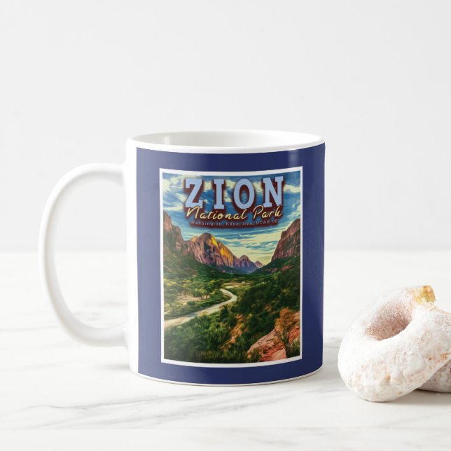 CANECA DE CAFÉ ZION NATIONAL PARK - UTAH ESTADOS UNIDOS (Com Donut)