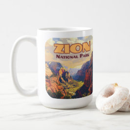 Caneca De Café Zion National Park Utah Moab Canyon Retro