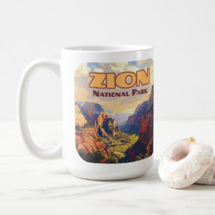 Caneca De Café Zion National Park Utah Moab Canyon Retro