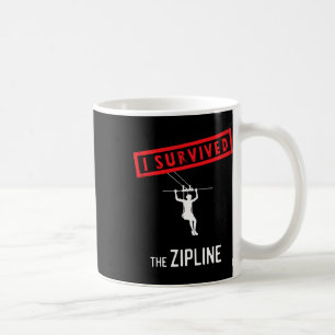 Caneca De Café Zip-lining Eu Sobrevivi à Aventura de Escalada e A