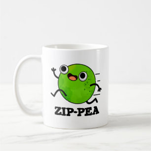Caneca De Café Zip-pea Engraçado Zippy Pea Pun