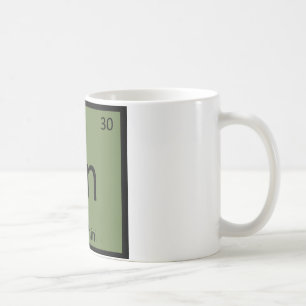Caneca De Café Zn - Química de Legumes Abobrinha Tabela Periódica