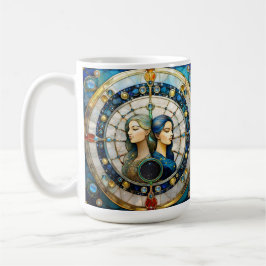 Caneca De Café Zodiac - Gemini Os Gêmeos