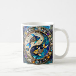 Caneca De Café Zodiac - Peixes Fish Yin e Yang
