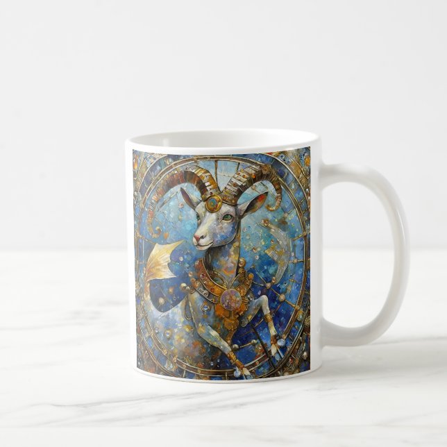 Caneca De Café Zodíaco - Capricórnio o Bode Marinho (Direita)