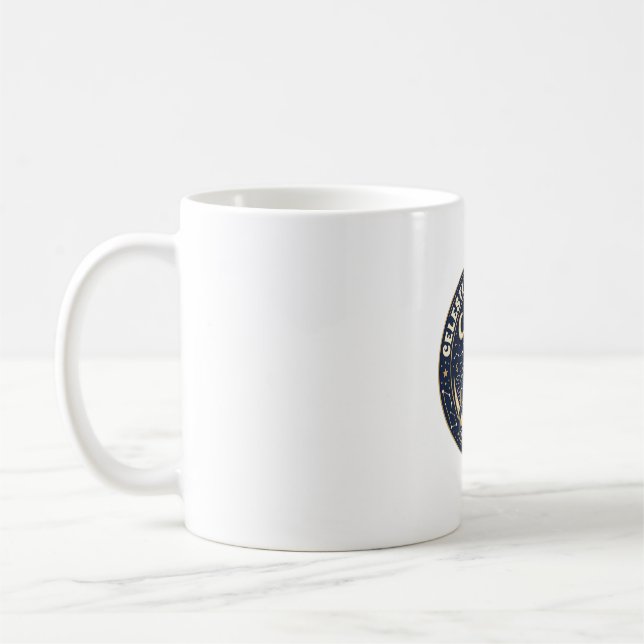 Caneca De Café Zodíaco Celestial Gato Gato Fofo Design de Camiset (Esquerda)