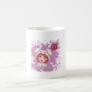 Caneca De Café Zodíaco japonês Kawaii coelho – Ano do coelho