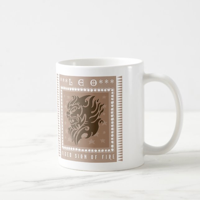 Caneca De Café Zodíaco Leo (Direita)