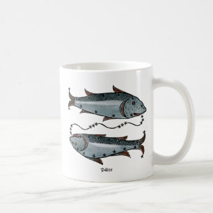 Caneca De Café Zodíaco: Peixes na cor