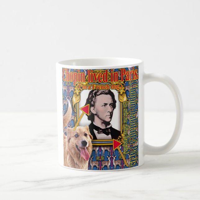Caneca De Café ZoeSPEAK - Chopin morava em Paris. (Direita)