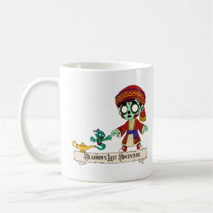 Caneca De Café Zombie Aladdin e Zombie Genie