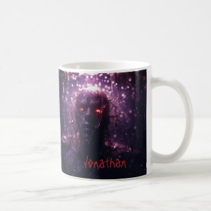 Caneca De Café Zombie assustadora personalizada Horror Roxo Hallo