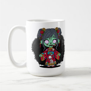 Caneca De Café Zombie Chinês Bonito