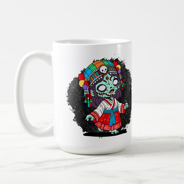 Caneca De Café Zombie Coreano Cute (Esquerda)