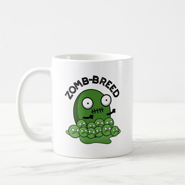 Caneca De Café Zombie, Dia de as Bruxas engraçado Zombie, Rama Zo (Esquerda)