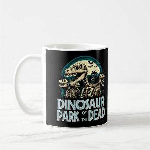 Caneca De Café Zombie Dinossaur Park do Dia de as Bruxas engraçad