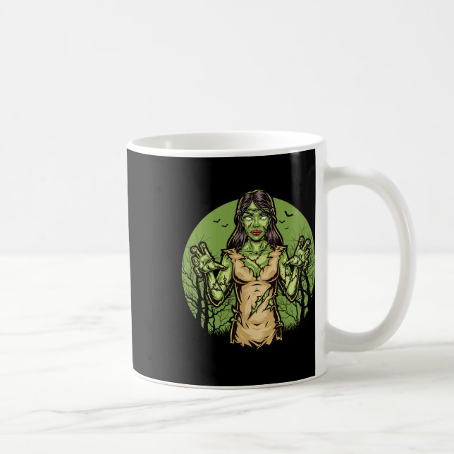 Caneca De Café Zombie divertida do Dia das Bruxas Assustadora Zom (Direita)