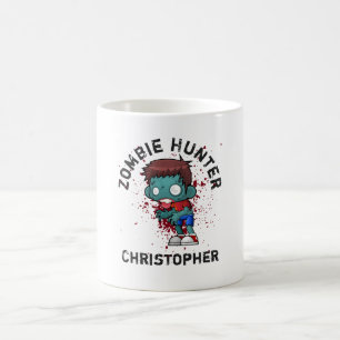 Caneca De Café Zombie Hunter com Splatter Legal