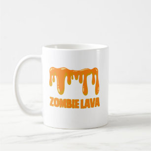 Caneca De Café zombie lave laranja engraçado halloween