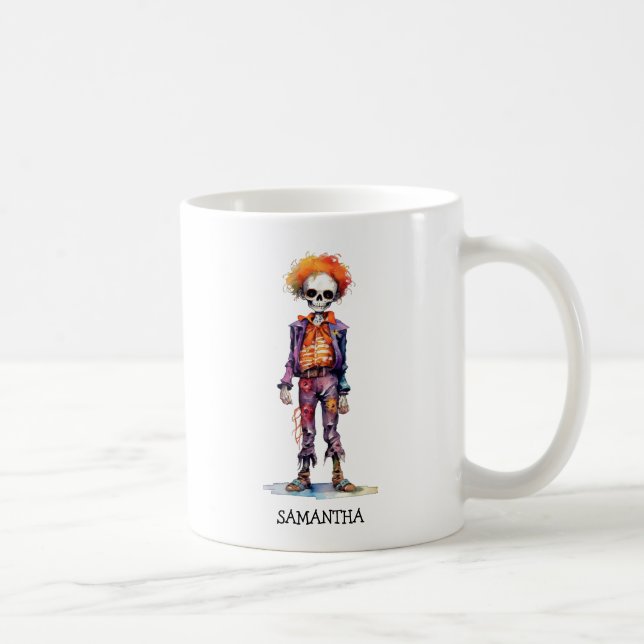 Caneca De Café Zombie Pastel Adorável - Halloween Bonito (Direita)
