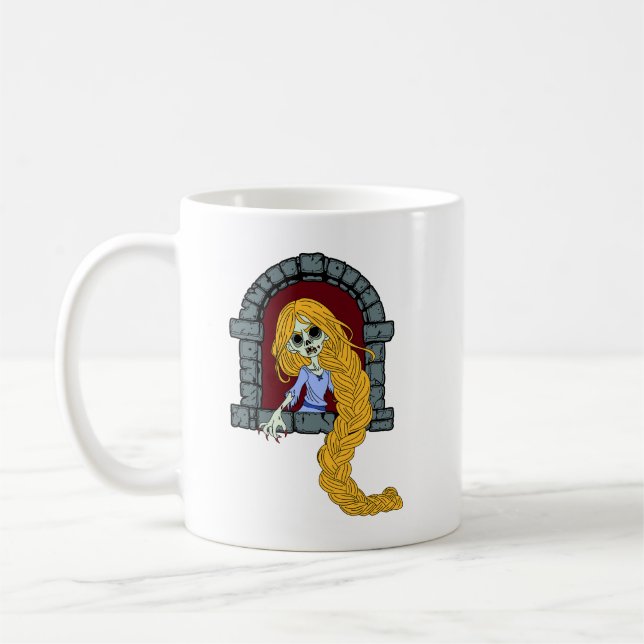 Caneca De Café Zombie Rapunzel (Esquerda)