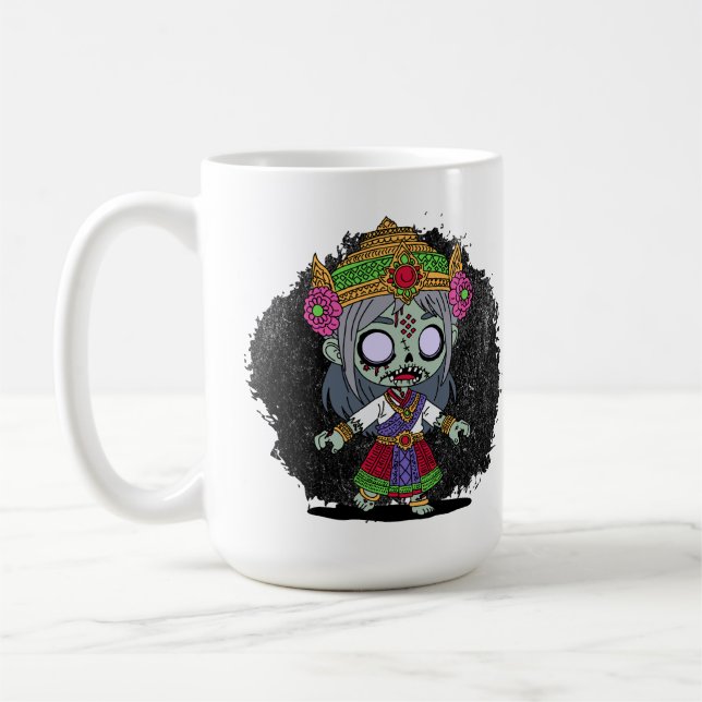 Caneca De Café Zombie Tailandês Cute (Esquerda)