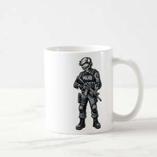 Caneca De Café Zombie Tática e Zombie Capete do Dia das Bruxas
