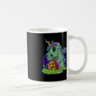 Caneca De Café Zombie Unicorn Halloween Figurume Fantasma-Mummy