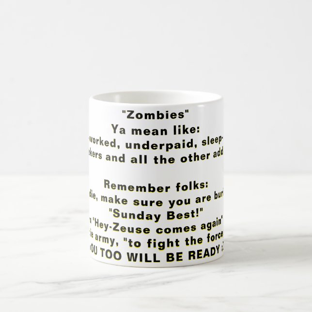 Caneca De Café Zombies (Centro)