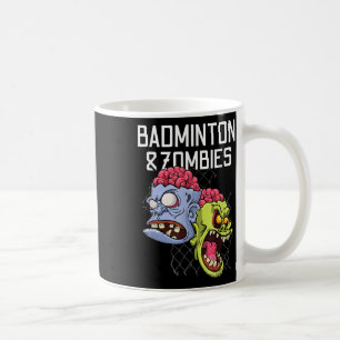 Caneca De Café Zombies de Badminton Jogo Divertido de Esportes Ra