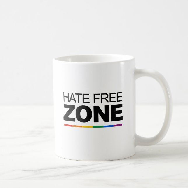 CANECA DE CAFÉ ZONA LIVRE DE ÓDIO (Direita)