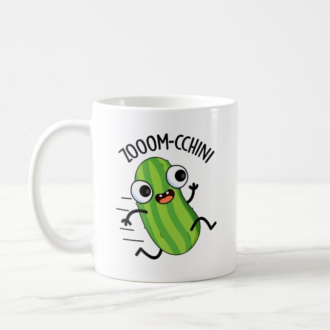 Caneca De Café Zoom-chchini Funny Zucchini Pun (Esquerda)