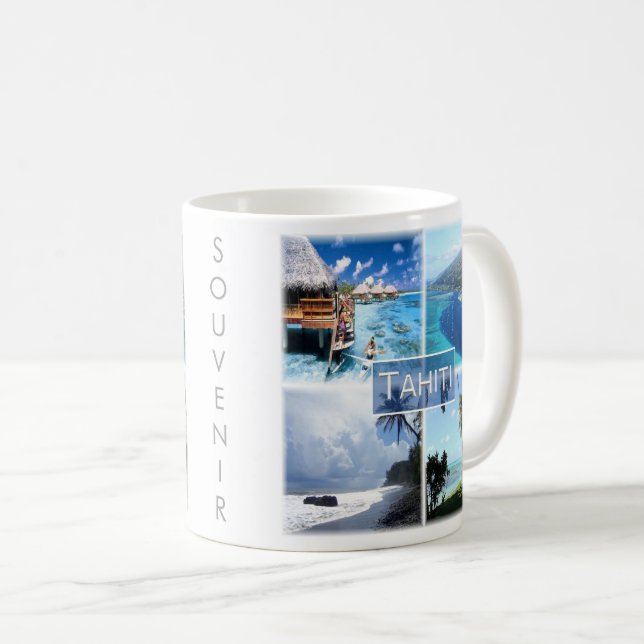 Caneca De Café zPF003 TAHITI, Polinésia Francesa, Oceânia, (Frente Esquerda)