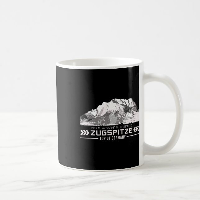 Caneca De Café Zugspitze Alps Wetterstein Mountains Hiking Climbi (Direita)